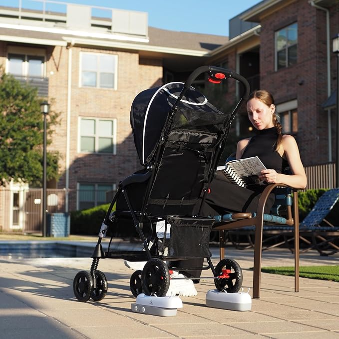 Intelligent Rocker Accessory for Baby Stroller - Automatic Soother for Peaceful Sleep - Type-C Rechargeable Cradle Roller with Adjustable Speed, Remote and Timer- Stroller Rocker & Bouncer-SwaySo