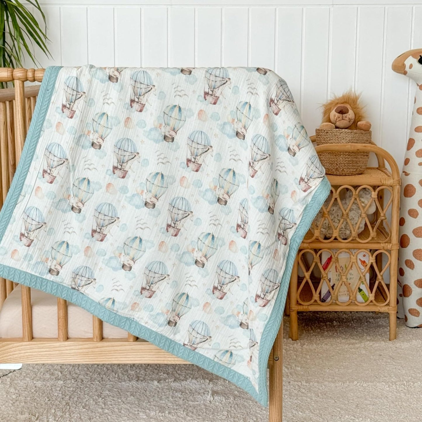 Personalized Baby Blanket with Name – Handmade 100% Organic Cotton Newborn Gift | Custom Knit Blanket for Boys, Girls, Kids & Baby Showers