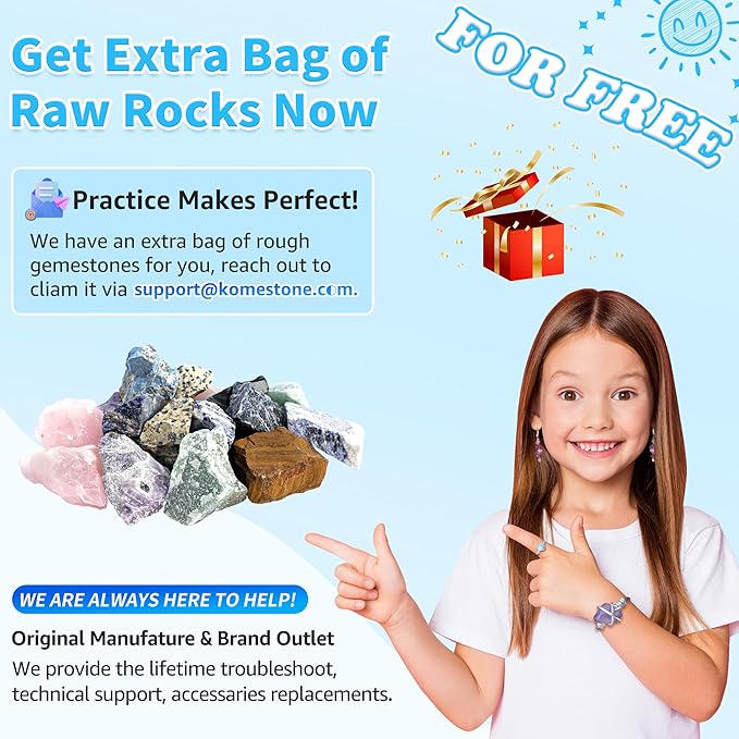 K2 Elite Professional Rock Tumbler Kit, Ultra Quiet & Cutting Edge Brushless Motor Rock Polisher for Adults & Rock Collector, Noise-Reduction, Extra Large 3 Lbs Barrel, STEM Gift for All Age