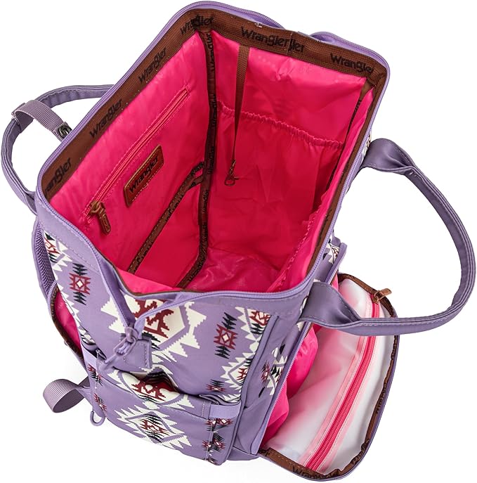 Montana West Wrangler Callie Diaper Bag Backpack with Stroller Straps Multifunction Baby Travel Bag WG2204-9110LV
