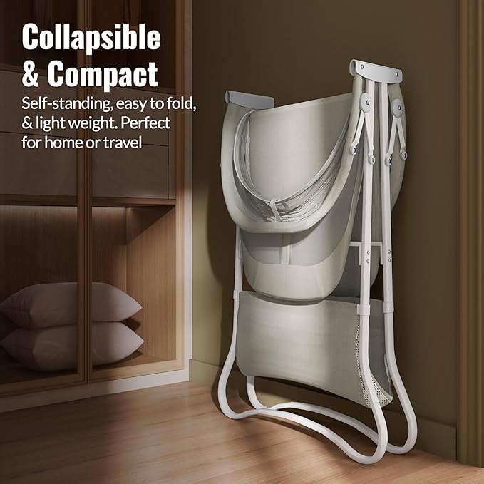 Karley Bassinet for Newborns | Award-Winning 2021 National Parenting Product & Mom’s Choice Winner | Portable Lightweight Bassinet with Adjustable Canopy, Dual-Sided Mattress & Storage Bag