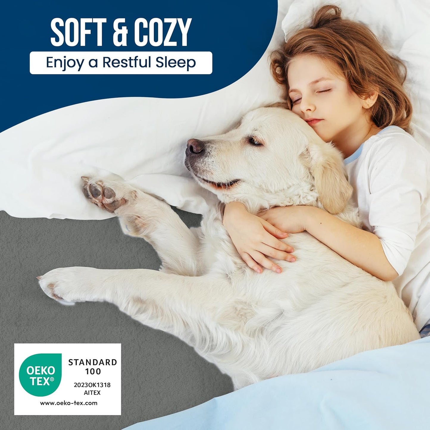 Utopia Bedding Waterproof Mattress Protector King Size, Premium Terry Mattress Cover 200 GSM, Breathable, Fitted Style with Stretchable Pockets (Gray)