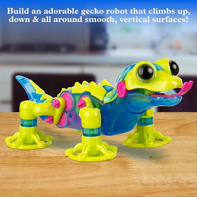 Thames & Kosmos GeckoBot 2.0 STEM Experiment Kit | Build a Wall-Climbing Gecko Robot, Improved Design & Suction Cup Technology, Guided Assembly, Fun & Educational Science Gift for Boys & Girls Ages 8+