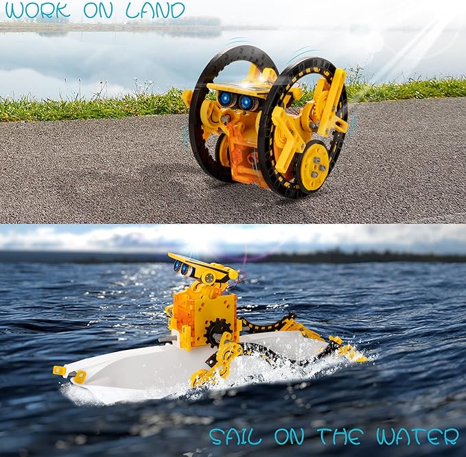 14-in-1 Solar Robot Kit, Stem Projects for Kids Age 8-12, Educational STEM Science Toy, DIY Solar Power Building Kit, Robotic Set Toys Gift for Boys Girls 8 9 10 11 12 Years Old