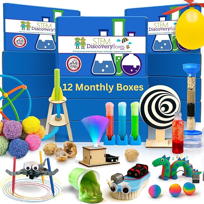 12-Month Science Kit Subscription | 36 Hands-On STEM Projects | Engineering & Building Toys and Educational Activities for Kids Ages 7–12