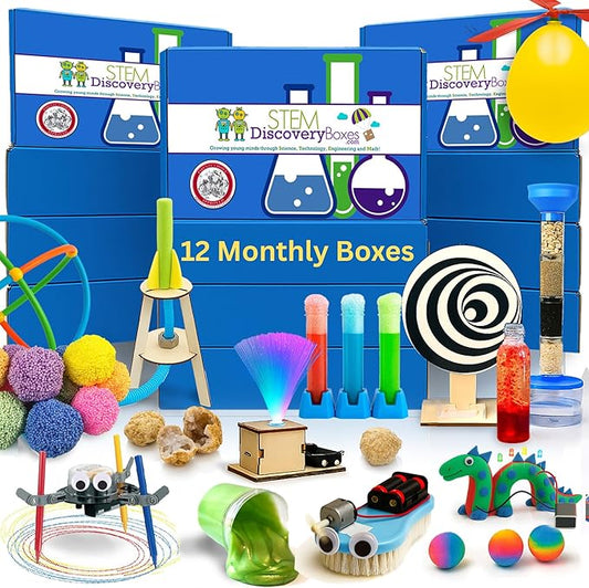 12-Month Science Kit Subscription | 36 Hands-On STEM Projects | Engineering & Building Toys and Educational Activities for Kids Ages 7–12