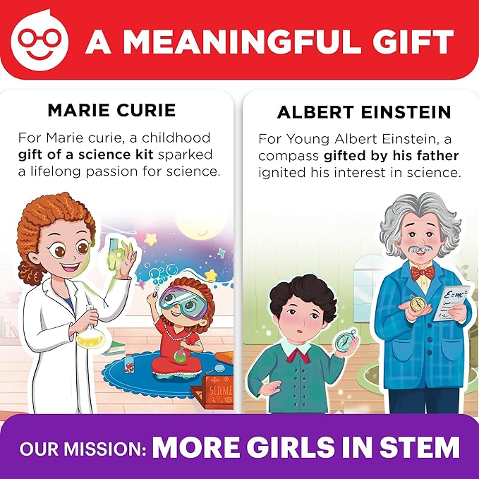Doctor Jupiter Girls’ First Science Kit, Chemistry Set for Kids Ages 4-5-6-7-8 | Birthday Gift Ideas for 4+ Year Old Girls | STEM Toy Kit with 50+ Experiments | Learning & Educational Projects