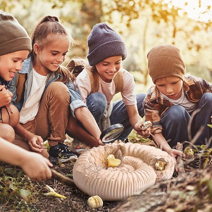 Byncceh Mega Fossil Dig Kit - Excavate 12 Prehistoric Fossils, Shark Teeth, Dinosaur Poop, Fossil Fish, Paleontology Educational STEM Science Toys for Kids Gifts for Girls & Boys