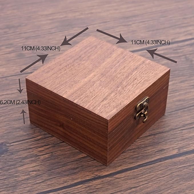 Walnut Color Watch Box Jewelry Box, Handcrafted for Keepsakes, Father's Day, Mother's Day, Anniversaries, Christmas, Valentine's Day Box (Watch Box-11 * 11cm)