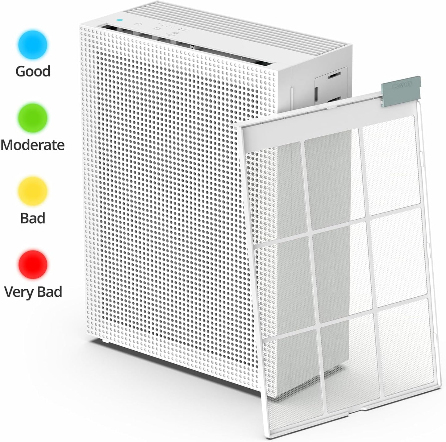COWAY Air Purifiers for Home Bedroom up to 1,035ft² with Washable Filter, True HEPA Filter for Smoke, Pollen, Dander, Smell Air Purifier with Air Quality Monitor, Auto Mode, 3yr Warranty, 150, White