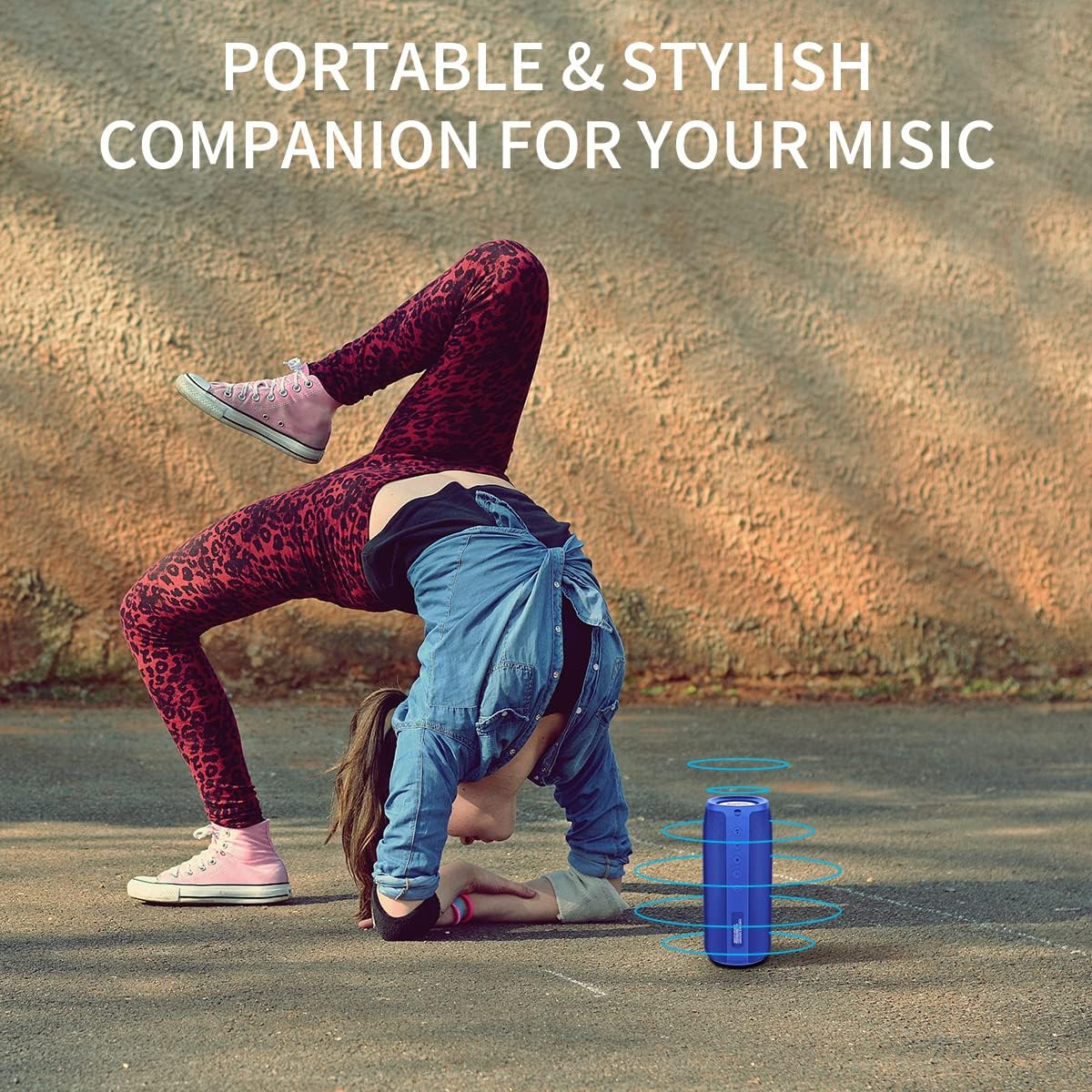 Bluetooth Speaker,MusiBaby M88 Speakers,Dual Pairing, Bluetooth 5.3,Loud Stereo Sound,Booming Bass,30H Playtime for Home& Outdoor Party,Beach,Portable Speaker,Gifts(Blue)