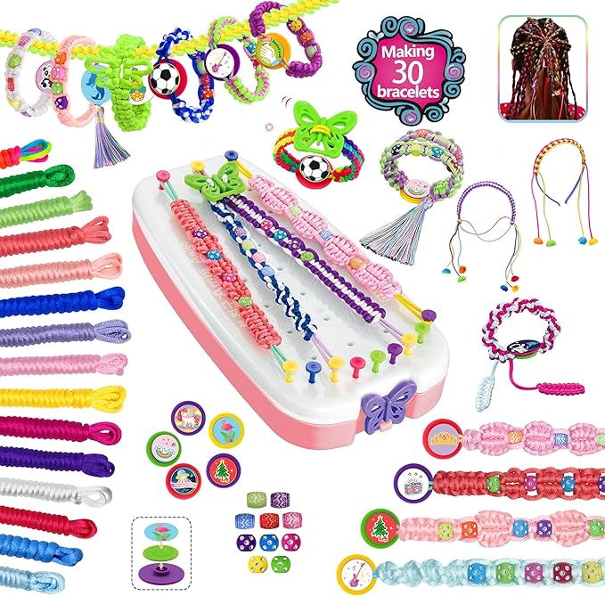 LivyChouance Friendship Bracelet Making Kit, Arts and Crafts for Kids Ages 8-12,Popular Bracelets String Maker Toys Set Craft Making Kit Christmas Birthday Gift for Girls 6 7 8 9 10 11 12