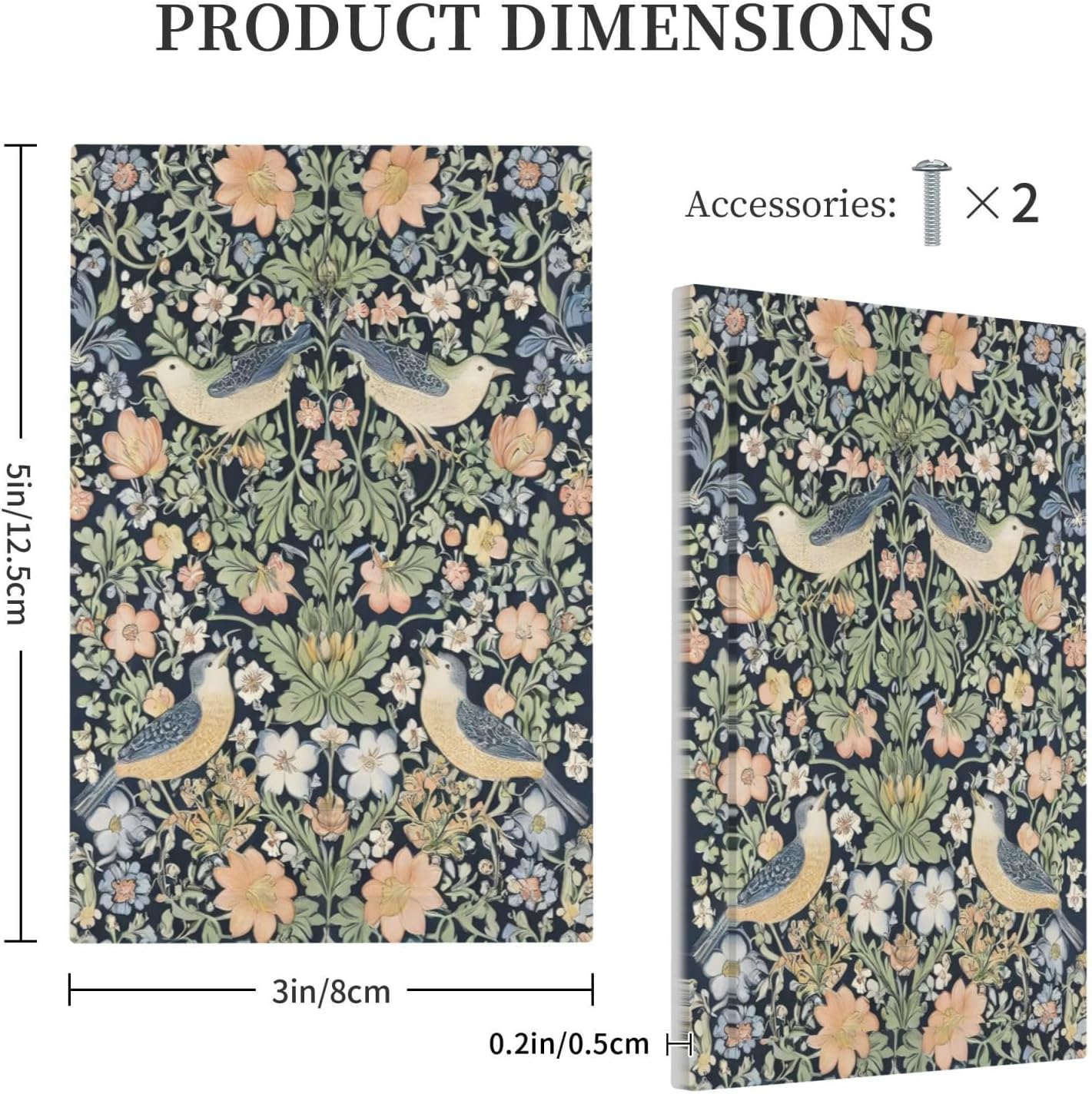 Decorative Switch Covers Plate Rustic Morris Birds Green Leaf Flower 1 Gang No Device Single Blank Outlet Covers Wall Plate Cover Light Switch Plate Electrical Faceplate Home Decor