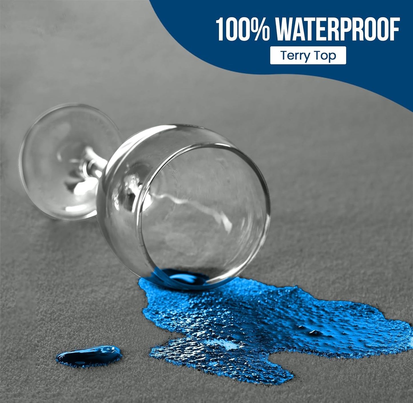 Utopia Bedding Waterproof Mattress Protector Twin Size, Premium Terry Mattress Cover 200 GSM, Breathable, Fitted Style with Stretchable Pockets (Gray)