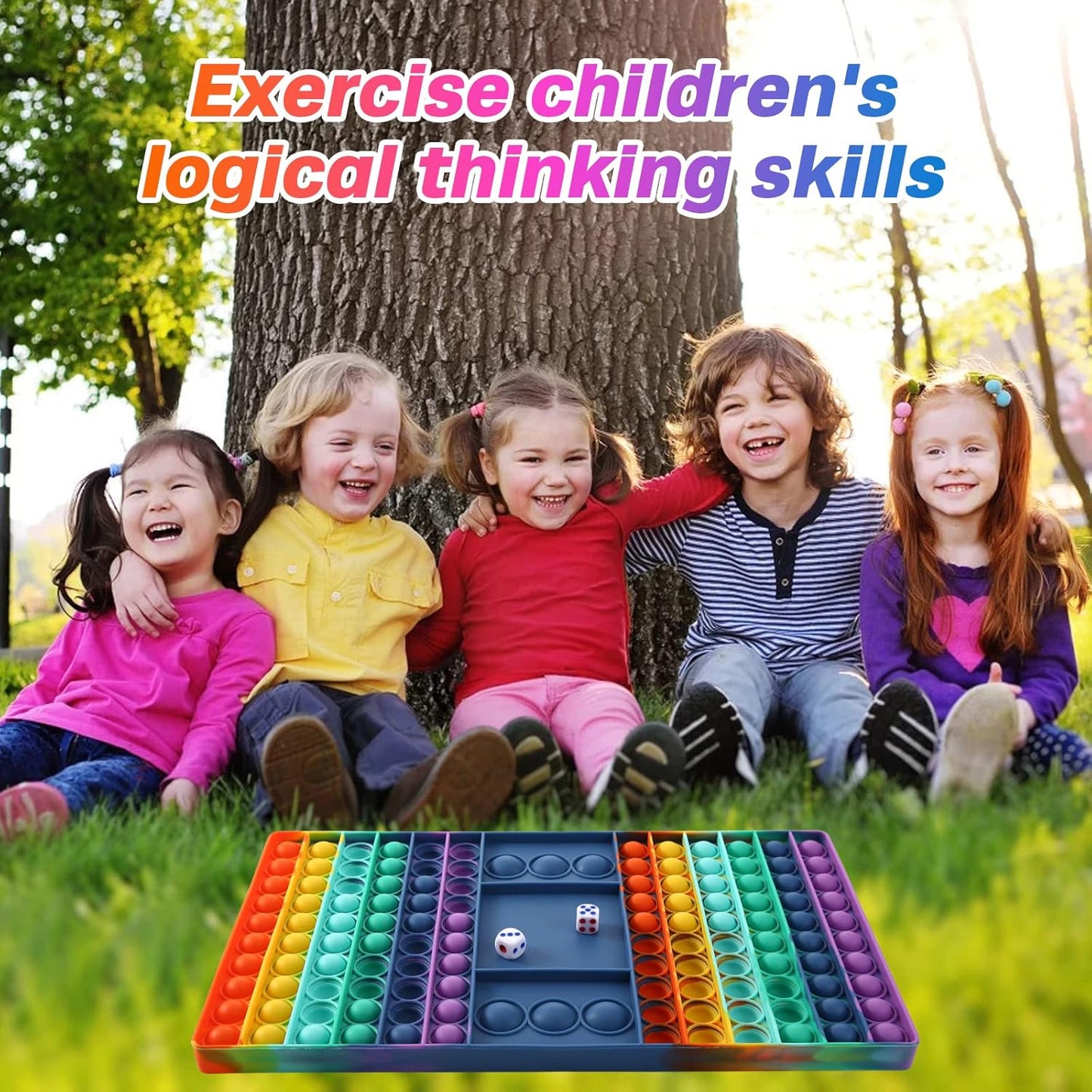 Pop Games Fidget Toy, Pop Board Math Games for Kids Family Games Multiplication Game, Autism Toys for Autistic Children, Birthday Gifts Stress Relief Toys for Kids Girls Boys