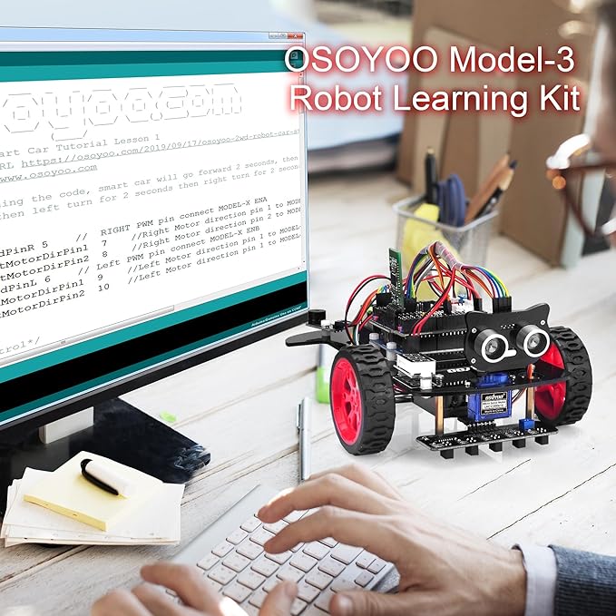 OSOYOO Smart Robot Car kit for Arduino to Learn Programming and Get Hands on Experience of Robotic Assembly for Adults and Youths