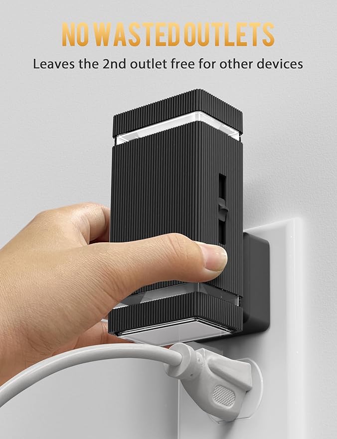 DORESshop Led Night Lights Plug into Wall [2 Pack], 1W 3000K Dimmable Night Light from 0LM to 100LM for Bathroom Hallway Bedroom Kids Room Stairway