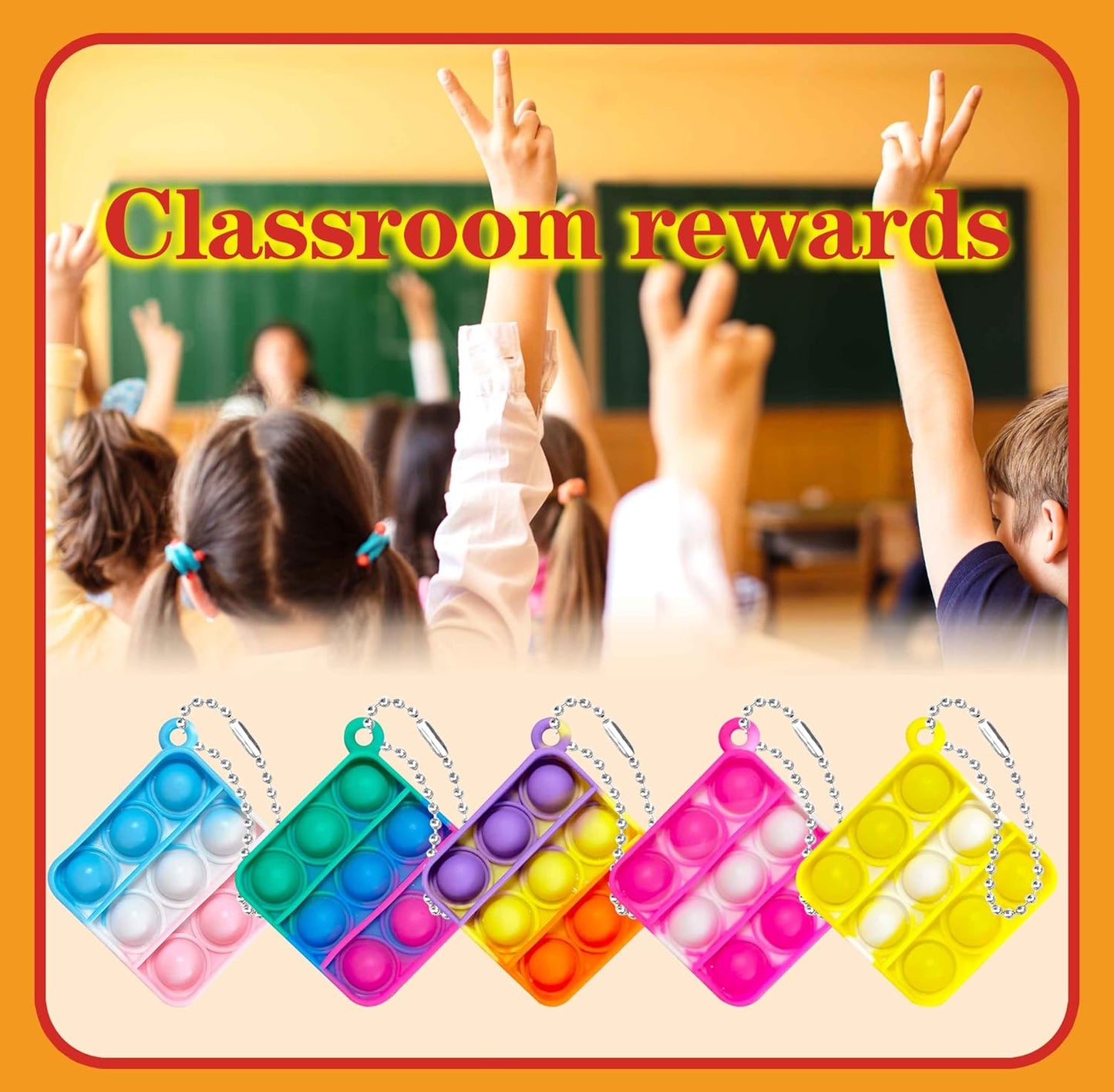 200 Pcs Mini Pop Bubble Fidget Toys for Party Favors, Pop Toy Bulk for Party Favor, Classroom Student Prizes Christmas Easter Basket Goodie Bag Stuffers Valentine for Kids