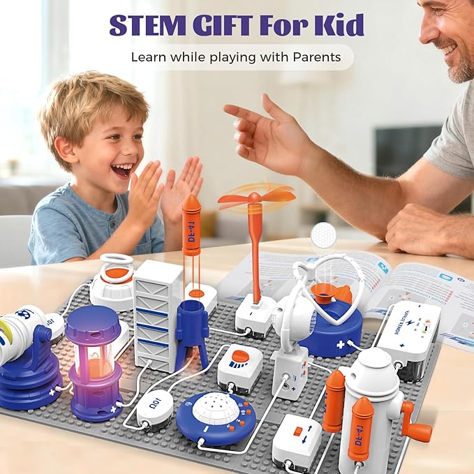 Science Kits for Kids, Over 500+ Projects, STEM Electronics Exploration Kit, STEM Kids Science Kits Toy Gifts for Boys Girls Ages 6+ (66 Pcs)