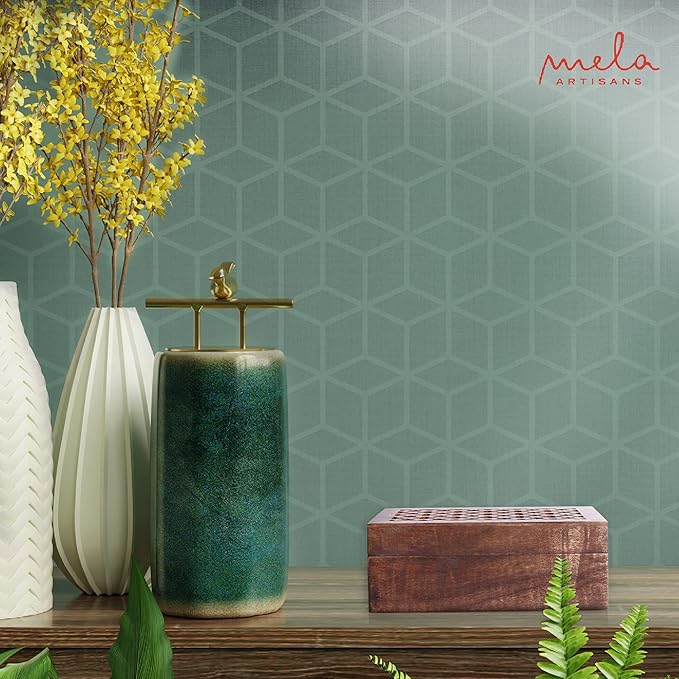 Mela Artisans Wooden Keepsake Box | Medium Polish Mango Wood Memory & Photo Storage Box with Hinged Lid | Decorative Storage Box | Large | 9x6x3.5 Inch