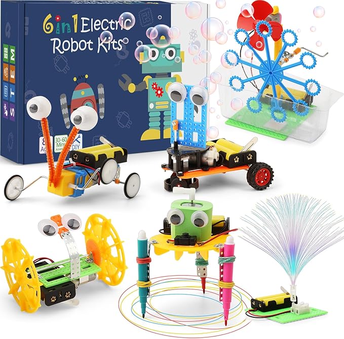 STEM Robotics Kits for Kids Science Kits Ages 5-7 6-8 8-10 8-12, Build A Engineering Robot Building Toys Science Experiments Projects, STEM Toys Activities for Boys Girls Age 8-12