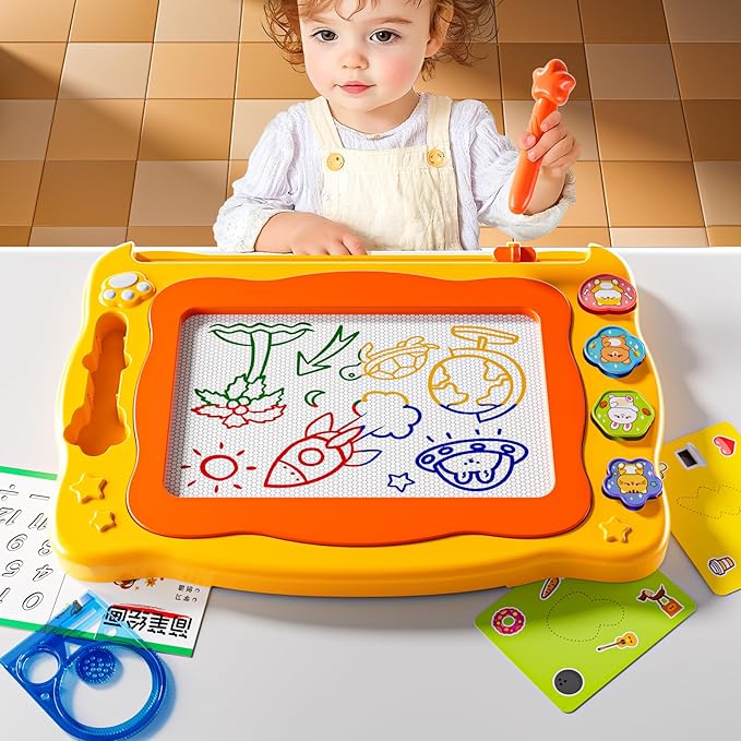 NIPLOOW Magnetic Drawing Board for Kids 3 4 5 6 Years Old Girl Boy, Writing Painting Magnet Doodle Pad Early Educational Learning Kids Toys for Toddlers Birthday Christmas Gifts