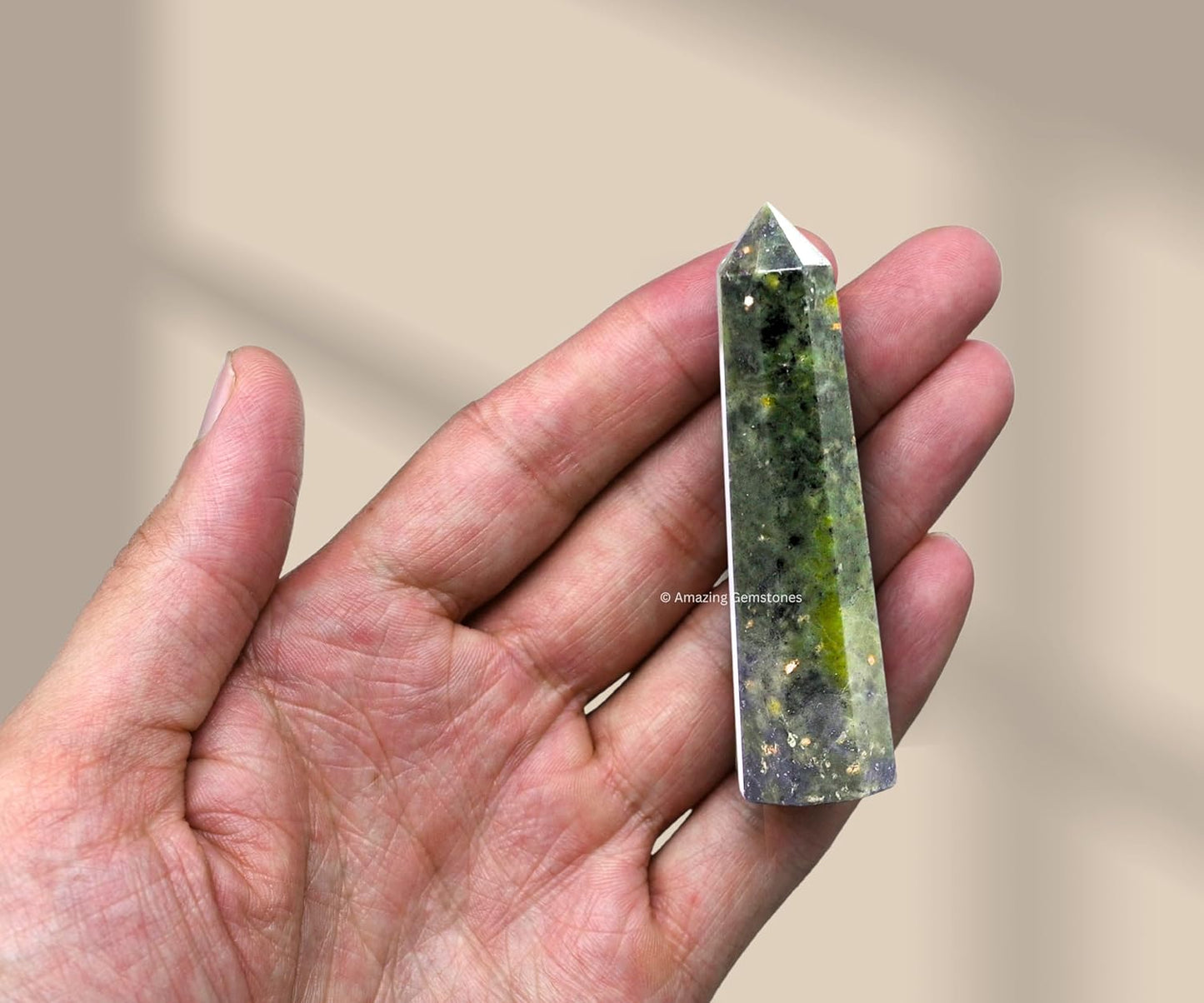 Amazing Gemstone Green Jade Crystal Towers ~ Natural Healing Crystal Point Obelisk for Reiki Healing and Crystal Grid (2 to 3 INCH)