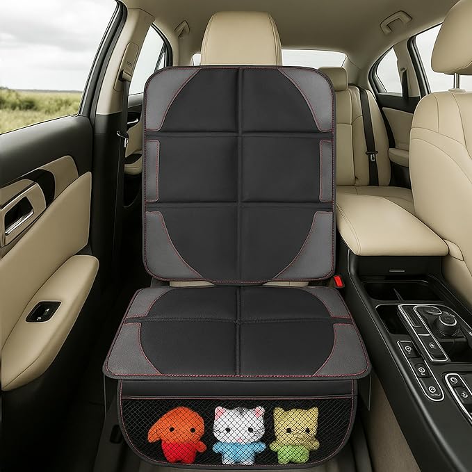 Extra-Large Car Seat Protector for Child-Bady Car Seat Cover,Full seat Protector Under Baby car seat,Universal Durable Waterproof Carseat Protector for Dog Vehicles,Thick Pad,Anti Slip Backing