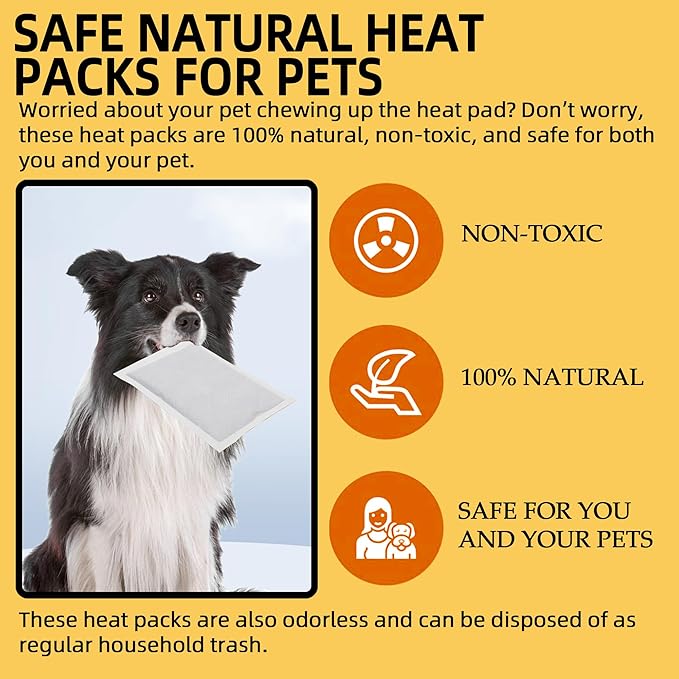 (15-Pack Upgraded Heat Packs for Newborn Puppy, Anxiety Dog Toys Replacement Heat Packs, Disposable Puppy Warmers - Lasting for Approximately 40 Hours