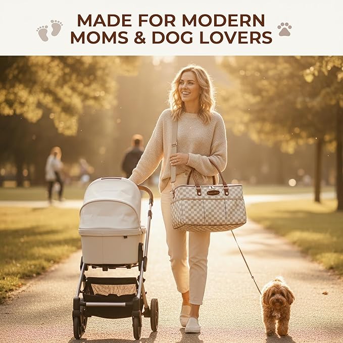 DOKUS & CO Luxe Diaper Tote, Extra-Large Collapsible Baby Caddy for Home, Travel & Car, Giftable Hospital-Ready Diaper Bag