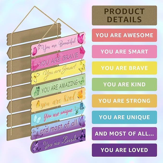 Butterfly Room Decorations For Girls, Kids Room Decor, Inspirational Wall Decor, Little Kids Bedroom Decor,Bedroom Deco For Teen Girls,Nursery Wall Deco (Butterfly)