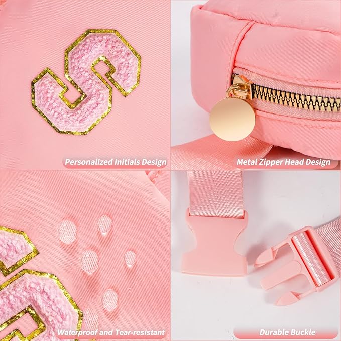 Gifts for Girls Teens Kids - Mini Belt Bag Crossbody Bag - Birthday Gifts for Daughter Sister Her,Teen Girl Essentials,Travel Essentials,Cute Teen Trendy Stuff - Peach,S