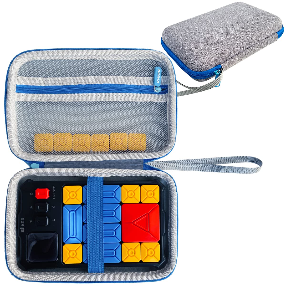 JCHPINE Hard Carrying Case for GiiKER Super Slide Brain Games, Protective Storage Holder for GiiKER Brain Teaser Puzzles Interactive Handheld Game Console Accessories (Blue Case Only)