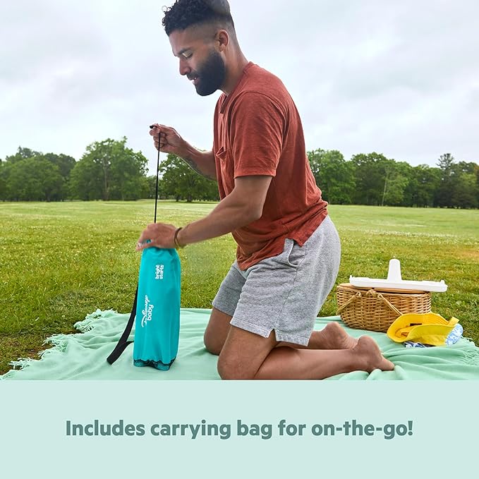 Bright Starts Disney Mickey Mouse Pop 'N Sit Portable Booster, Indoor/Outdoor Use, Floor Seat with Feeding Tray, Blue, 6 Mos - 3 Yrs