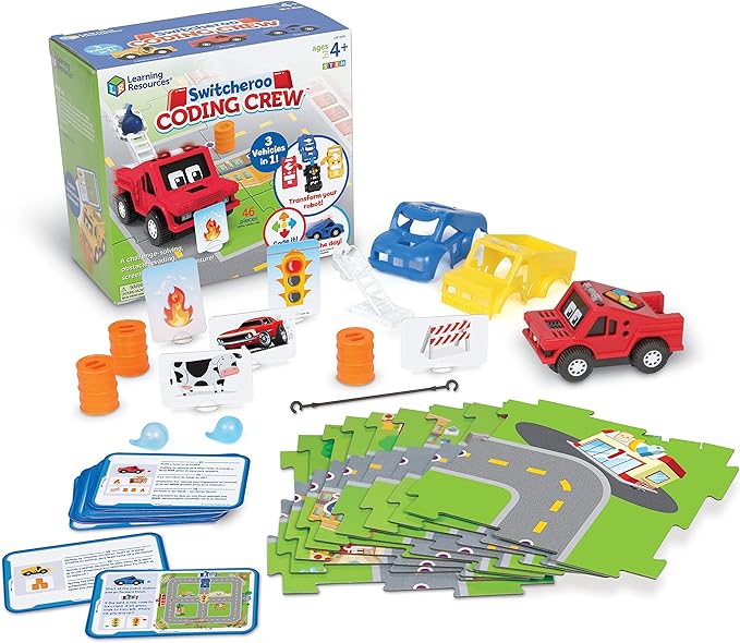 Learning Resources Switcheroo Coding Crew - Code Games for Boys and Girls, Robotics for Kids, STEM Programming, Engineering Gift Set, Montessori Activity Toy, Problem Solving School Projects