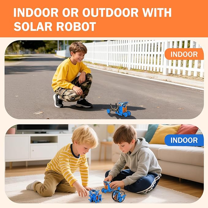 AESGOGO 12 in 1 STEM Solar Power Robot Kits Toys for Boys Age 8-13, Science Educational Robot Building Kit for Kids, DIY Experiment Set Birthday Gifts for 8 9 10 11 12 Years Old Boys Girls Teens