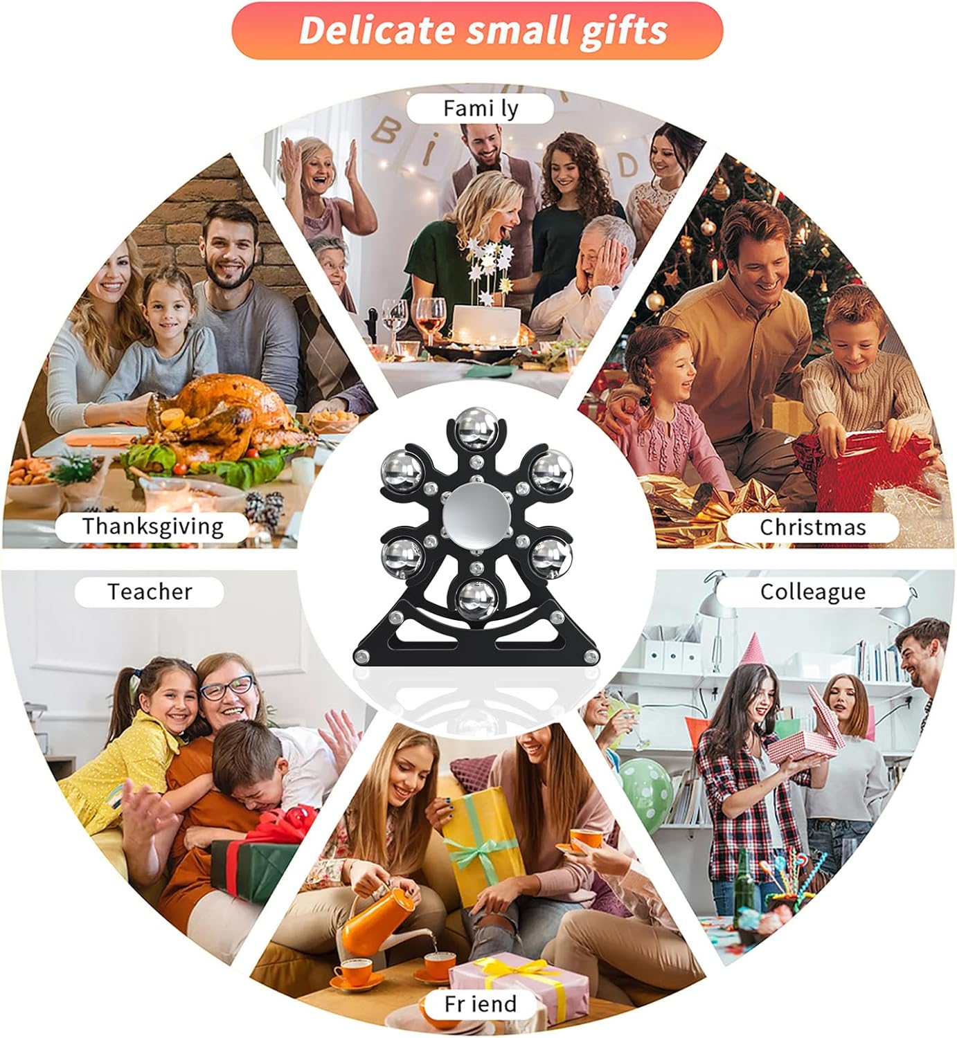 Desk-Fidget-Toys for Ferris-Wheels-Spinner: Metal Kinetic-Spinner 4mins, Cool-Gadgets for Kid Children Teen Adult EDC-Toy, ADHD Tools Cool-Stuff Stress Relief Gift for Office Home School Christmas