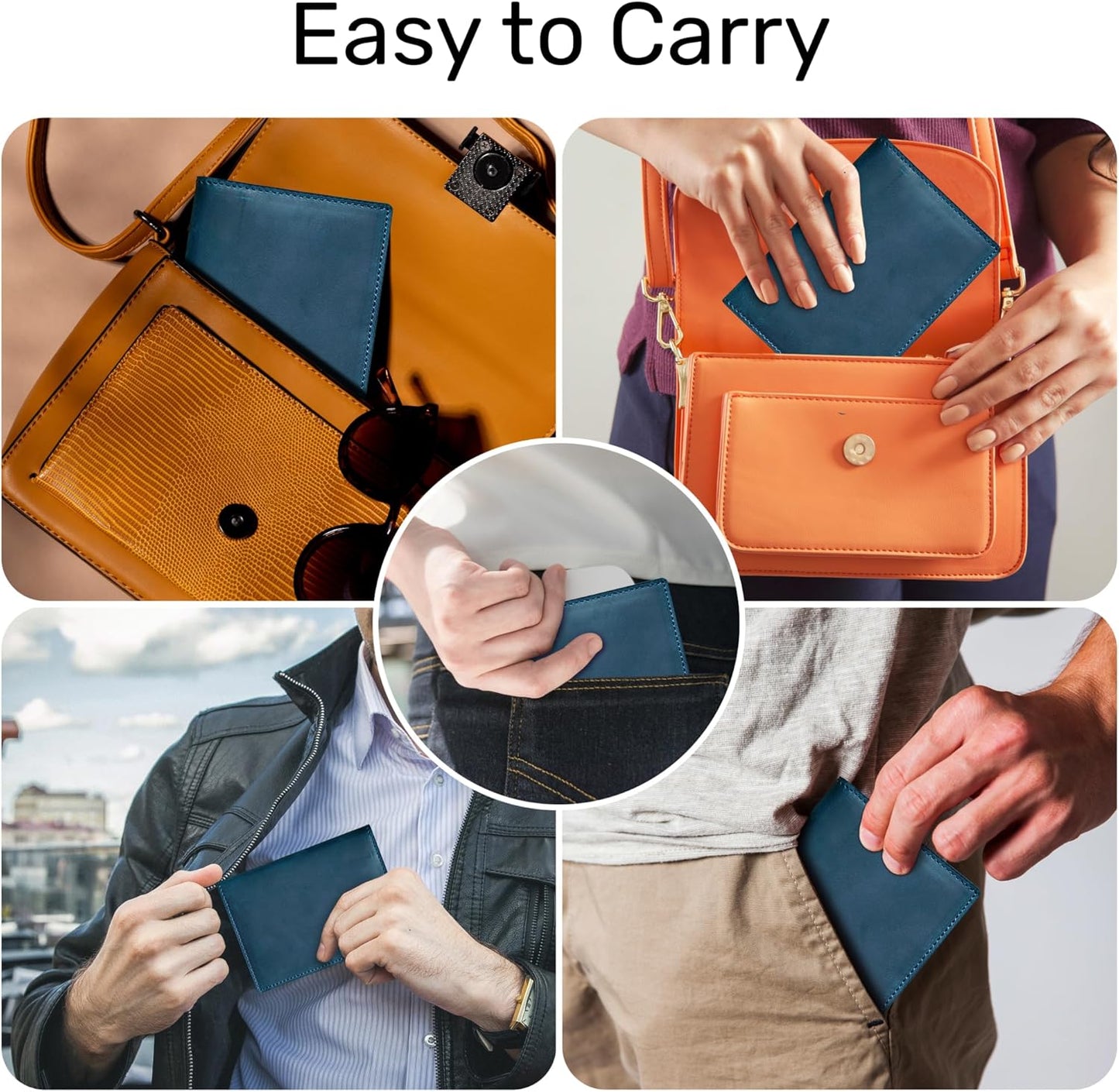 HIFA Leather Passport Holder, Handmade Passport Cover with Card and Ticket Slot - Genuine Leather, Elegant Design, Easy Access - Passport Case, Passport Wallet, Passport Holder