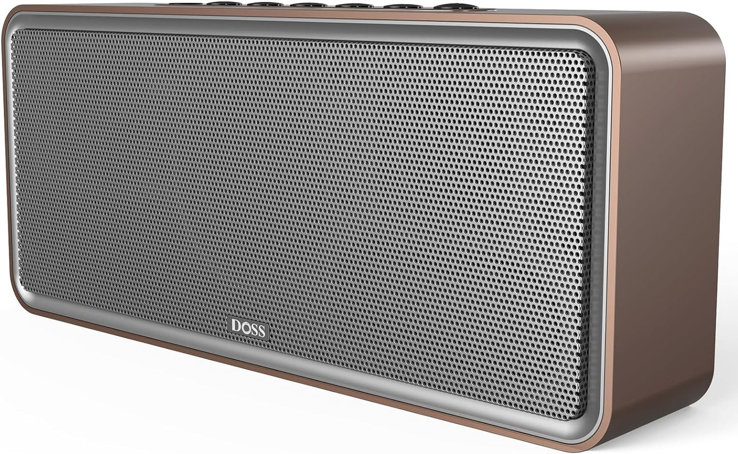 DOSS SoundBox XL Bluetooth Speaker with Subwoofer, 32W Loud Sound with Booming Bass, Dual DSP Technologies, 10H Playtime, USB-C, TWS, 2.1 Audio Channel for Home, Indoor and Office - Gold