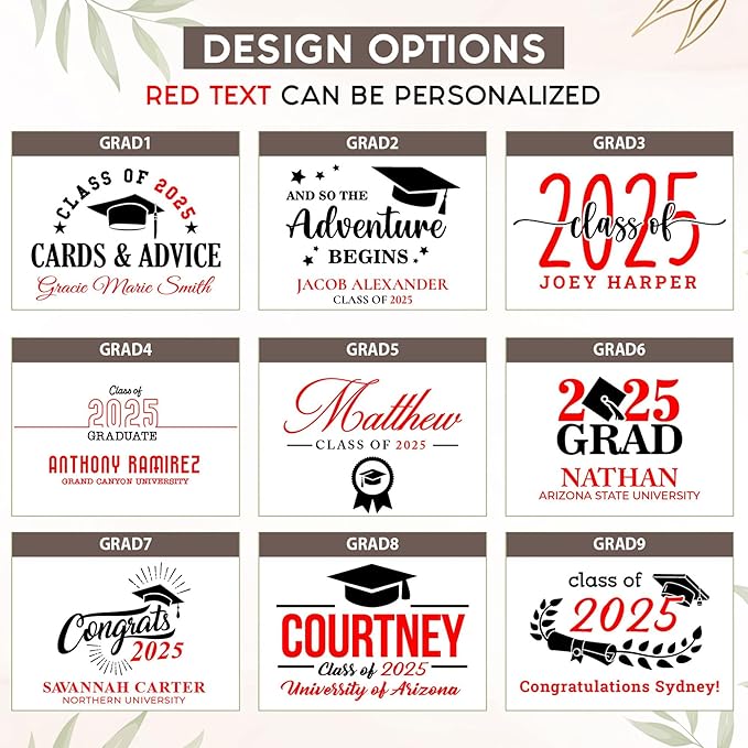 Personalized Graduation Keepsake Box 2025 Custom Engraved Wooden Memory Box High School College Graduates Cap and Gown Storage Boxes - Graduation Gifts for Him Her