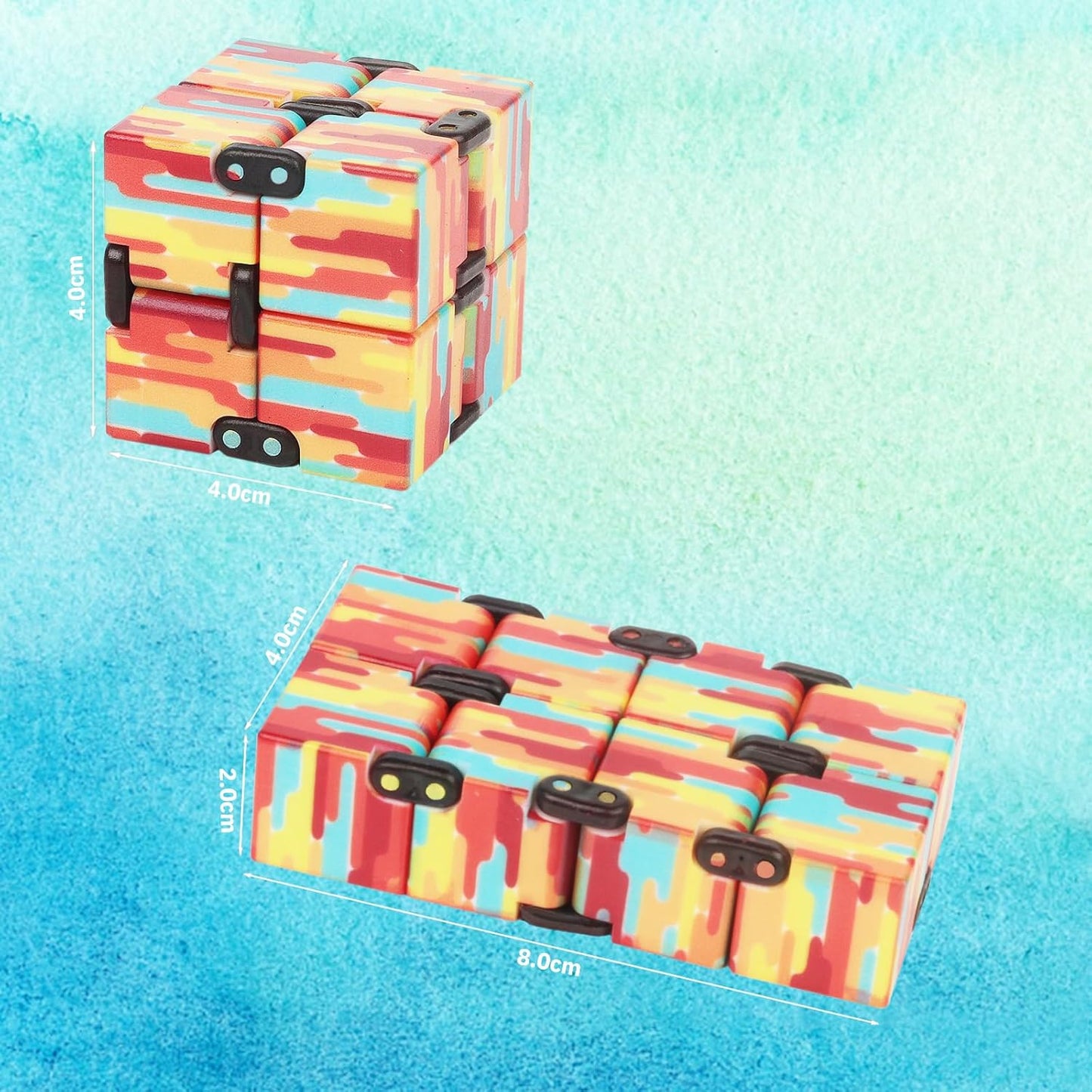 Fidget Infinity Cool Cube Toys: Hand Held Magic Cube Cool Stuff Gadgets Things Unique Birthday Gifts Boys Girls Kids Adults Anxiety Stress Relief Sensory Toy Finger Christmas Stocking Stuff Gifts Toys