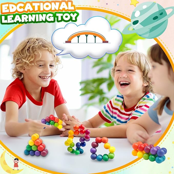 Autism Sensory Toy for Autistic Toddler Kids, Counselor Calm Down Pre-K Classroom Treasure Box Airplane Travel Activities Road Trip Fidget Ball for Age 3-5 5-7 3-4 4-8 Christmas Stocking Stuffer Gift