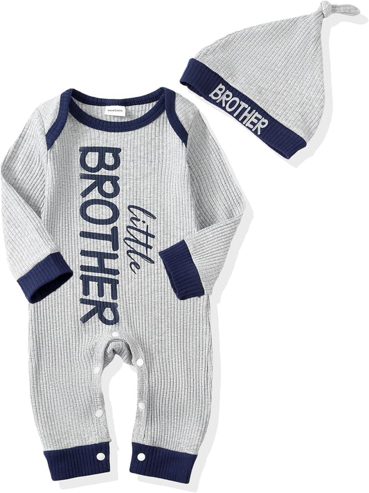 NZRVAWS Baby Boy Clothes Preemie Infant Boy Bear Outfits Jumpsuit Bodysuit Letter Print Romper