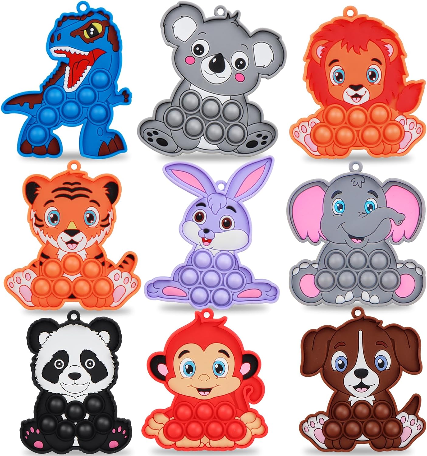 Animal Pop Fidget Toys Party Favors,Silicone Fidget Toys for Toddlers,Birthday Party Favors for Kids,Treasure Chest Prizes,Prizes Box Toys for Kids Classroom Prizes