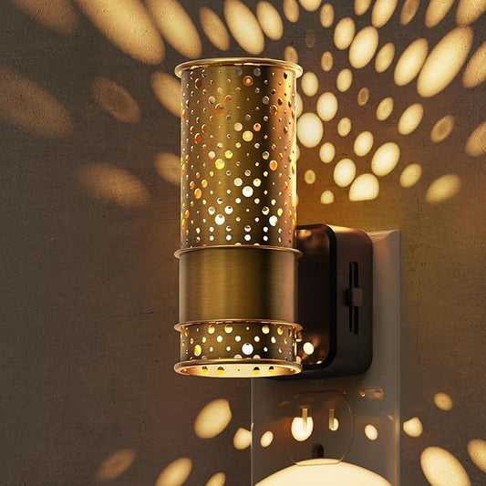 L LOHAS LED Night Light, Dimmable Night Lights Plug into Wall, Vintage Nightlight with Light Sensor, Soft White, 0-100LM Plug in Aesthetic Night Light for Adults Bathroom Hallway Gift, 1 Pack