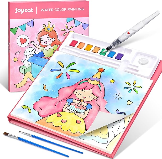 JoyCat Paint with Water Coloring Books for Toddlers, Watercolor Painting Sets for Kids Ages 3-5 4-8, Arts and Crafts Drawing Activities Toy Birthday Gift for Boys Girls (Party)