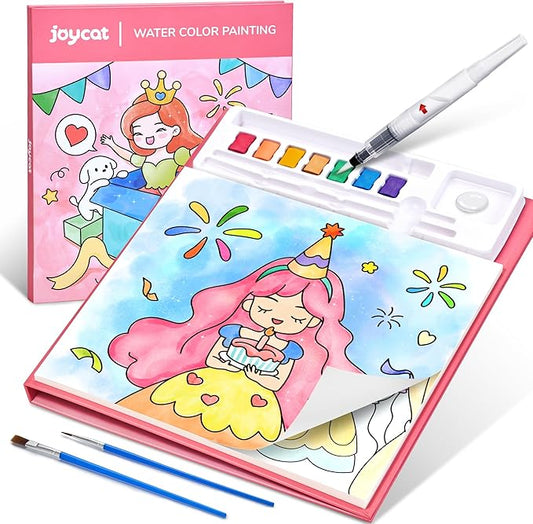 JoyCat Paint with Water Coloring Books for Toddlers, Watercolor Painting Sets for Kids Ages 3-5 4-8, Arts and Crafts Drawing Activities Toy Birthday Gift for Boys Girls (Party)