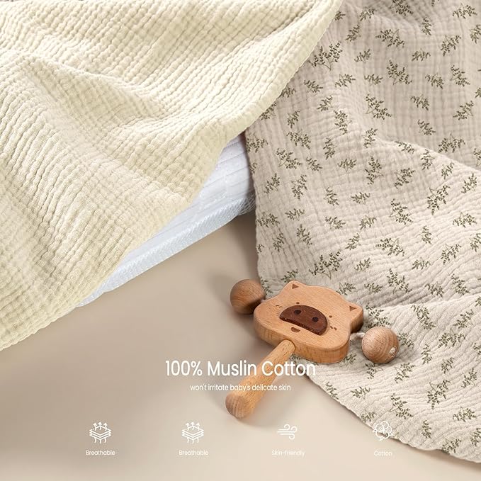 lulumoon Muslin Bassinet Sheets Baby: Cotton Bedside Sleeper Bassinet Sheets Fitted for Boys and Girls