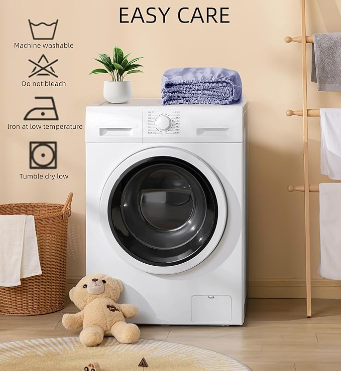 HBHLFZ Crib Sheets for Boys, Girls, 28x52 Inch Fitted Crib Sheet - 8 Inch Deep Pocketed Fixed Sheet - Soft and Comfortable Microfibre - Fits Standard cot and Toddler mattresses, Light Purple