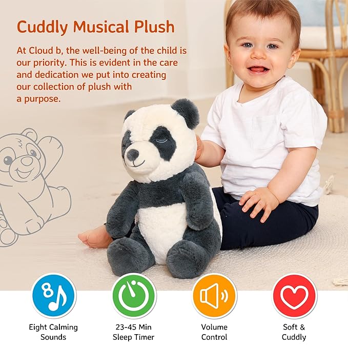 Cloud b Sound Machine with White Noise Soothing Sounds | Cuddly Stuffed Animal | Adjustable Settings and Auto-Shutoff | Peaceful Panda™